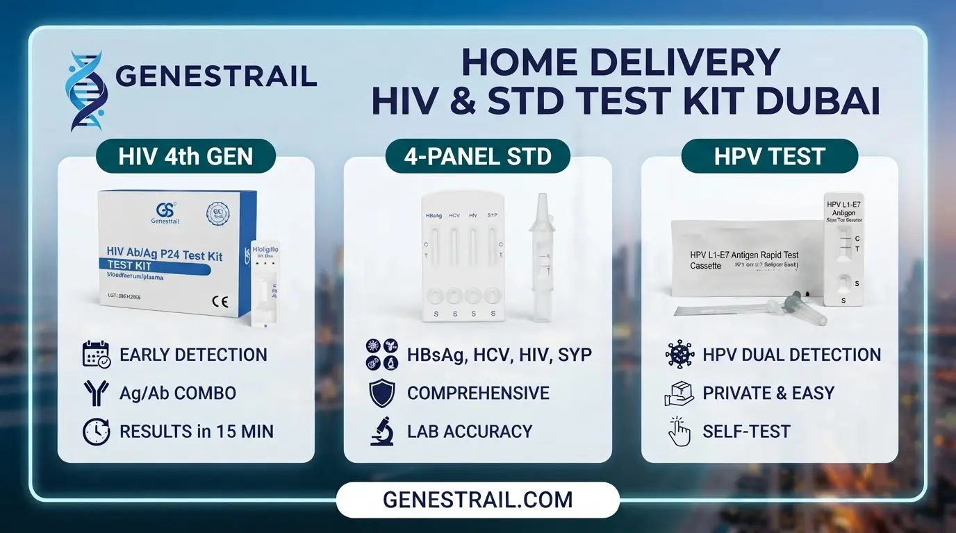 Home delivery HIV & STD test kit in Dubai | Private, Fast, & Accurate Testing